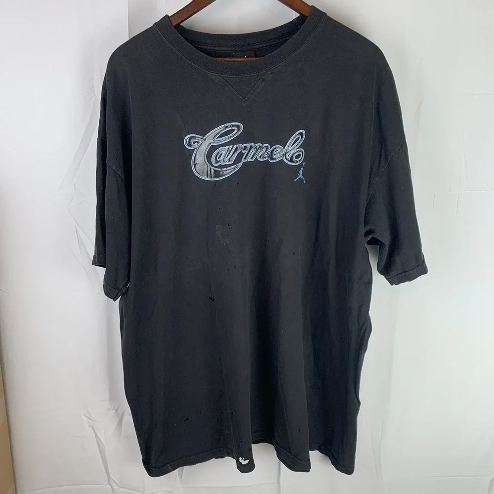 Vintage Carmelo Anthony #15 Jordan T-Shirt 2XL Y2K *Flaw &‎ Thrashed
